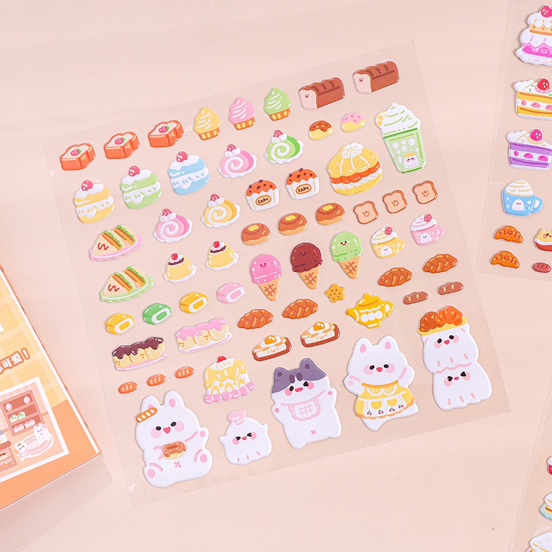 Miếng Dán Trang Trí Sổ Tay Hình Sở Thú Marshmallow Dễ Thương Cho Bé