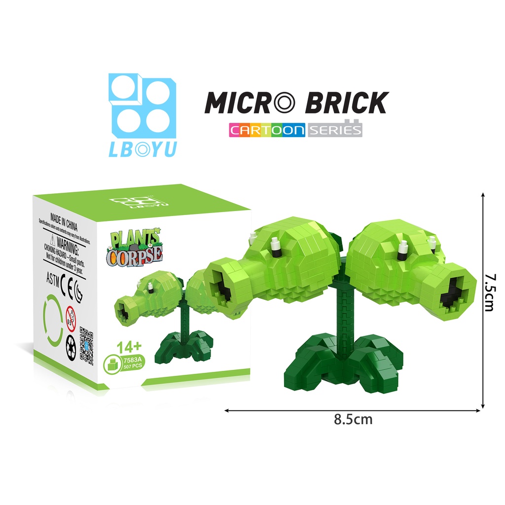 Hàng Mới Về Mới Trò Chơi Plants vs. Mô Hình Đồ Chơi Lắp Ráp Giáo Dục Cho Bé