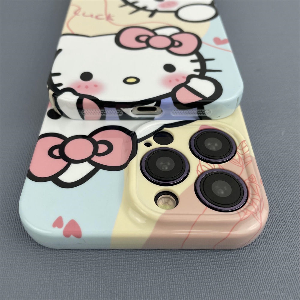 Ốp Điện Thoại Cứng Họa Tiết Hello Kitty Dễ Thương Cho Iphone 14Pro 11iPhone13 xr 8P7 12 max 390X