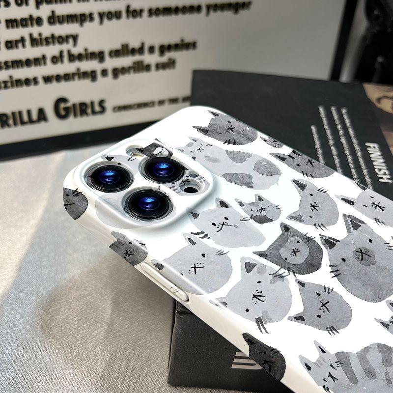 Ốp Điện Thoại Bảo Vệ Toàn Diện Màn Hình In Hình Mèo Cho Iphone1311 12 814pro xsmax Apple xr7plus TZ8D