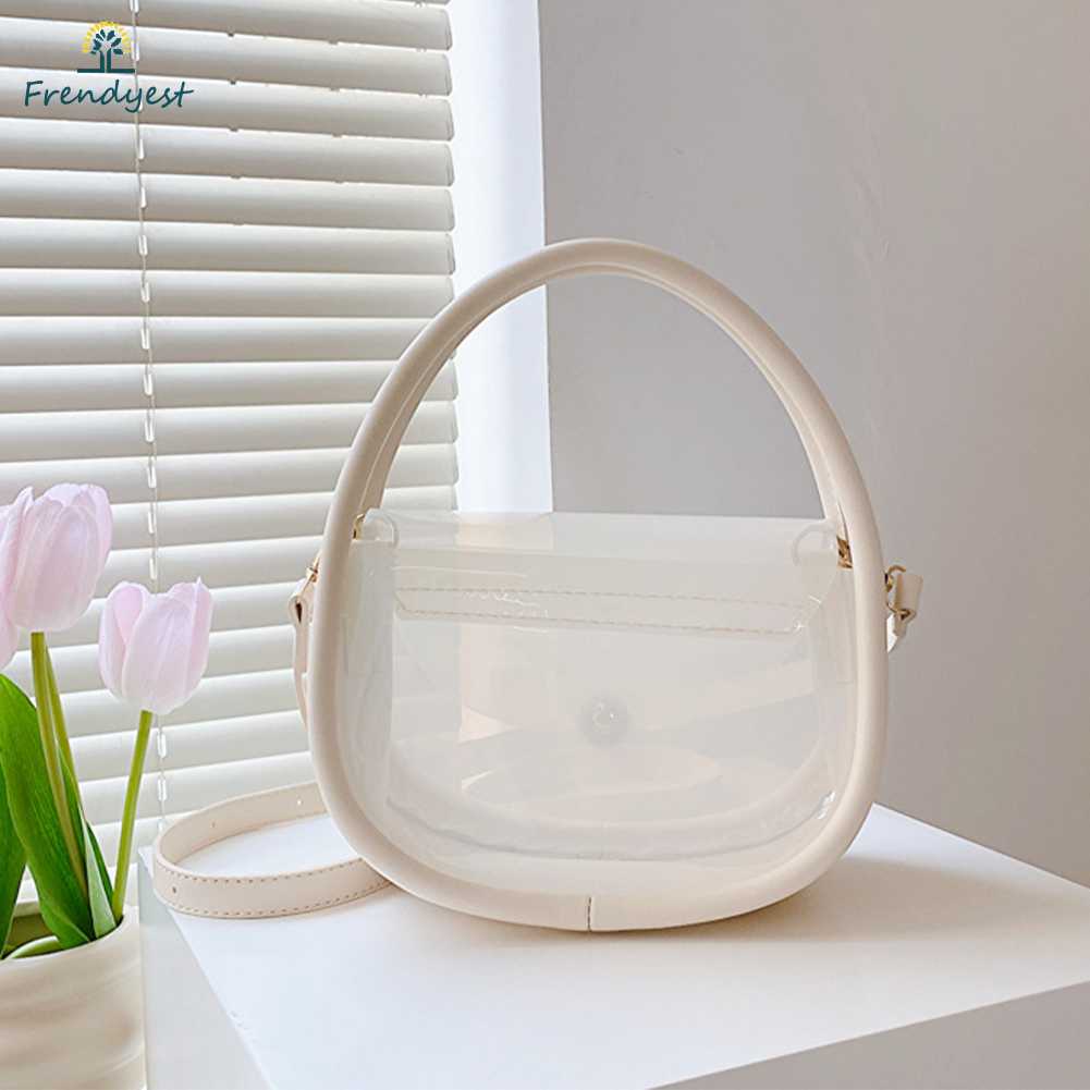 Túi Đeo Vai Bằng PVC Trong Suốt Thoáng Khí Thời Trang Cho Nữ