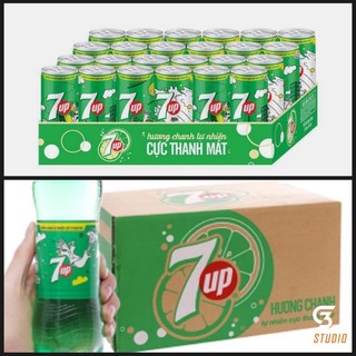 [Freeship70k] Thùng 24 lon 7up 320ml và 24 chai 7up 330ml của PepsiCo 7 up