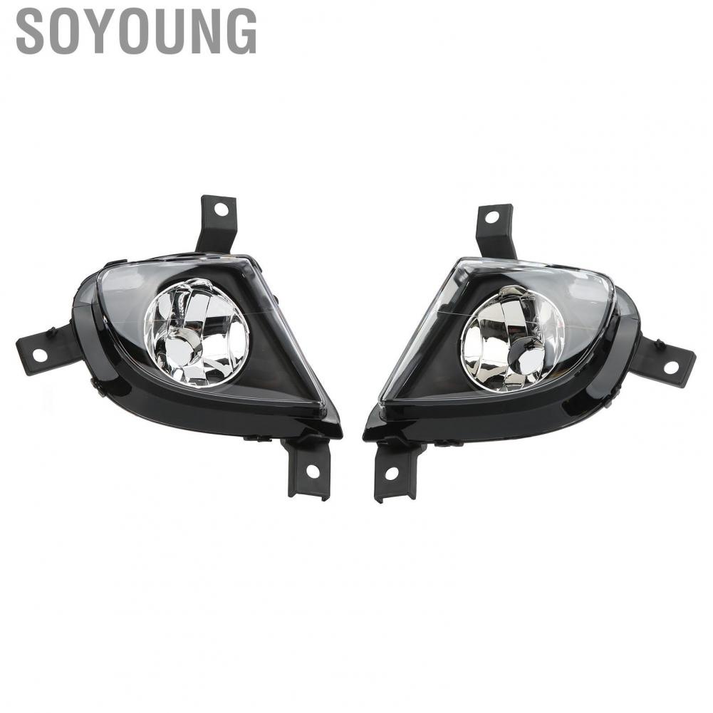Soyoung Fog Light Assembly  ABS Housing 63177199894 Shockproof Direct Replacement for 3 Series E90 E91 328i 335i 2009-2011