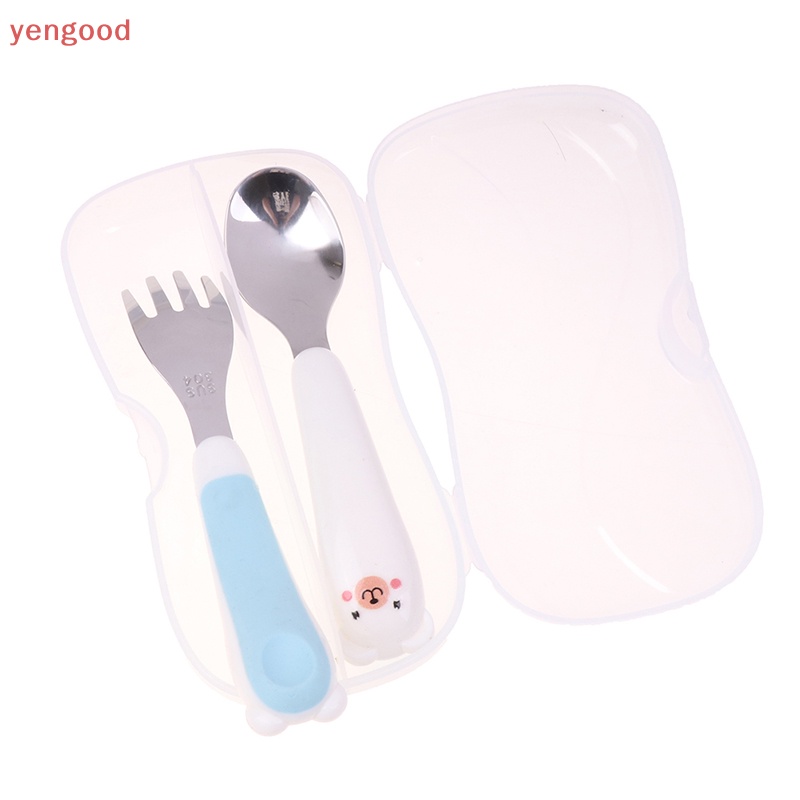 Bộ Muỗng Nĩa Inox 304 Kiểu Hoạt Hình Đáng Yêu Cho Bé