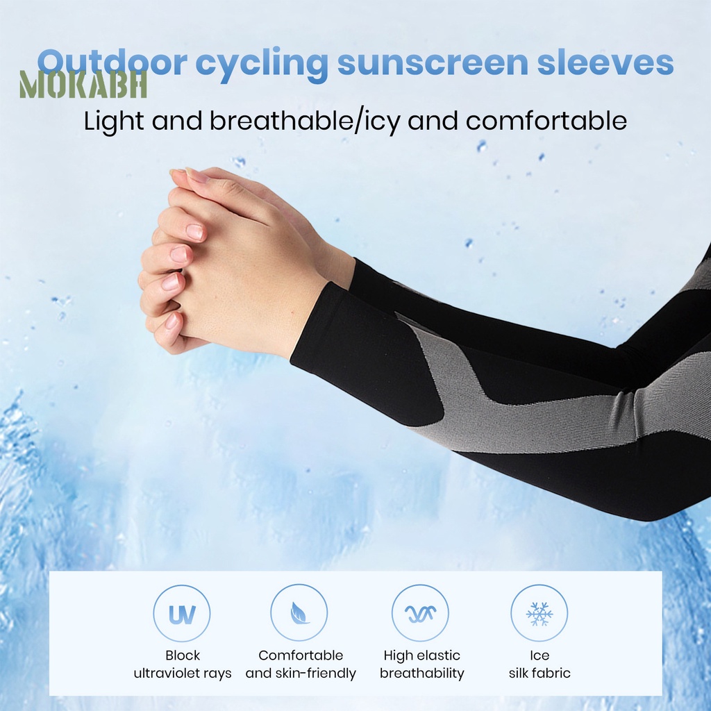 1 Cặp Găng Tay Thể Thao Bằng Vải Lụa Lạnh Mỏng Độ Co Giãn Cao Nhiều Màu Sắc