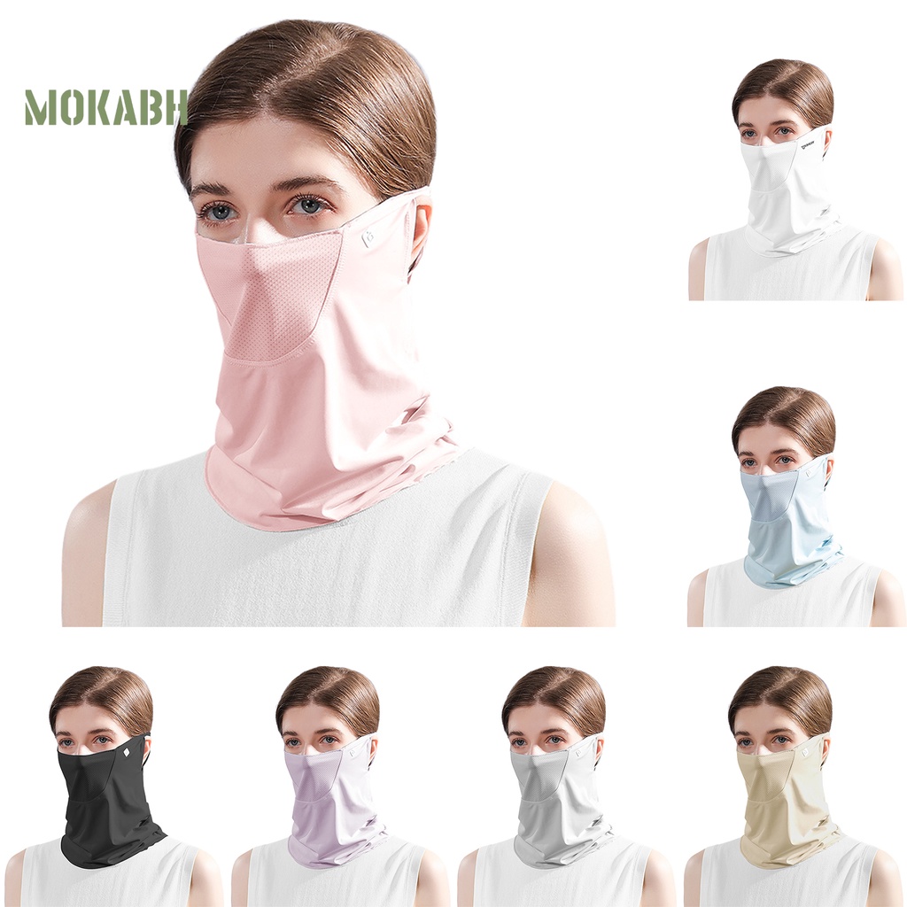 [Mok] Mạng Che Mặt Màu Trơn Cảm Giác Lạnh Tuyệt Vời Dùng Khi Lái Xe Ngoài Trời