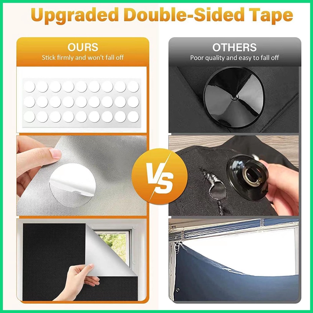 Rèm Che Cửa Sổ Tạm Thời Bằng Vải Oxford 210D Tự Dính Mạnh Dùng Khi Đi Du Lịch