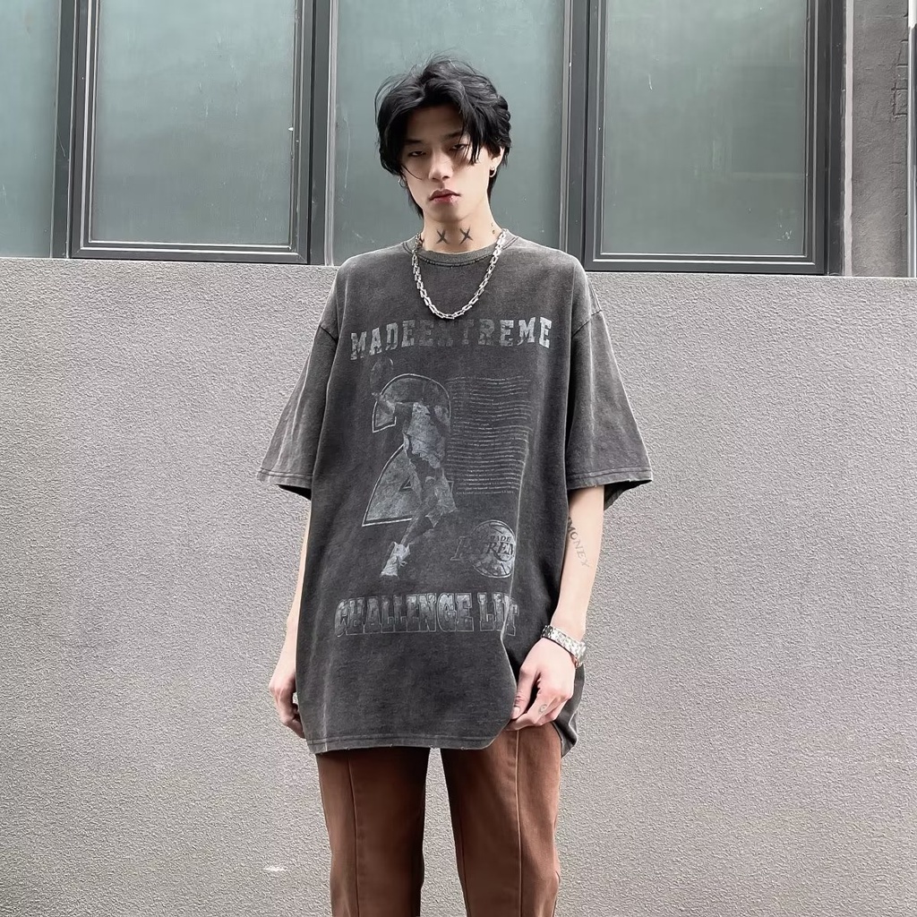 Áo Thun Tay Ngắn Dáng Rộng Phong Cách Hip Hop Đường Phố Thời Trang Mùa Hè Cho Nam