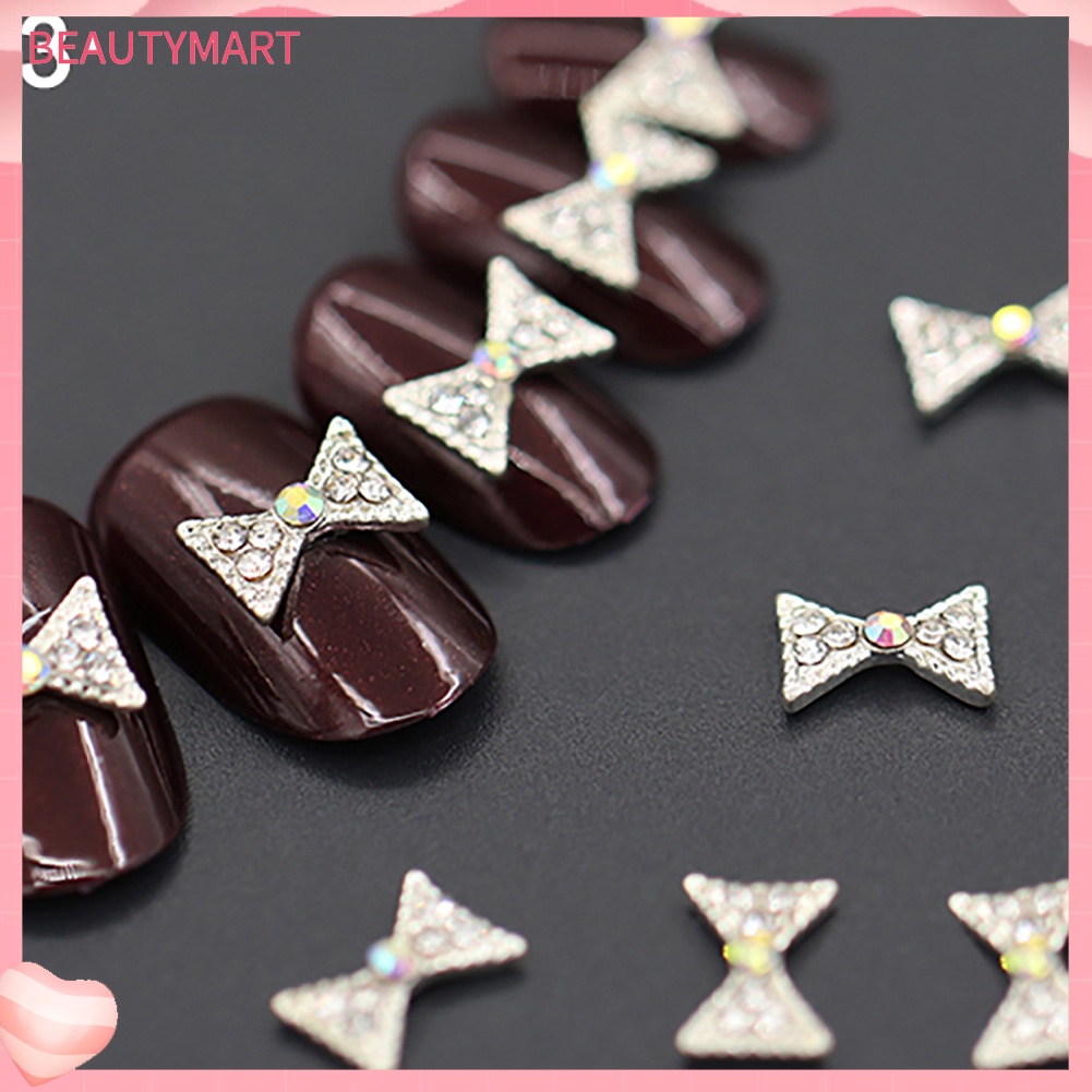 Set 10 Hạt Đá 3D Bằng Hợp Kim Dùng Trang Trí Móng Nghệ Thuật DIY