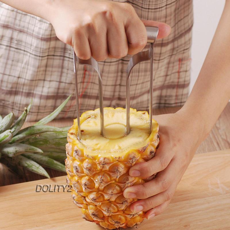 2 Dụng Cụ Cắt Dứa Bằng Thép Không Gỉ Với Tay Cầm Gọn Nhẹ