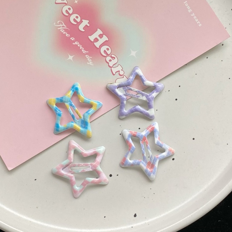 Kẹp Tóc Nhỏ Hình Ngôi Sao Bằng Kim Loại Cho Nữ Y2K