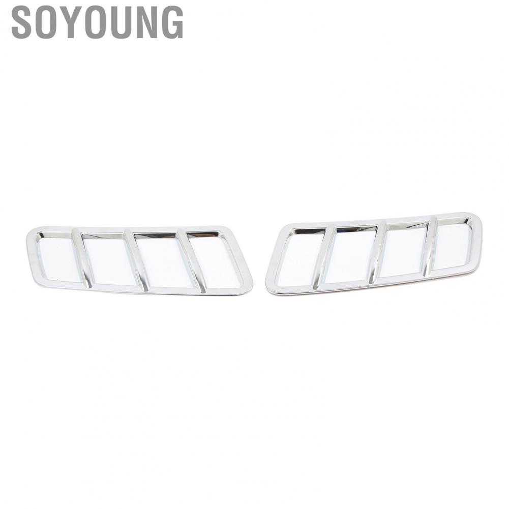 Soyoung Intake Grille Decorative Trims ABS Plastic Silver German Craftsmanship  Hood Air Vent Trim Replacement for Mercedes Benz GLE