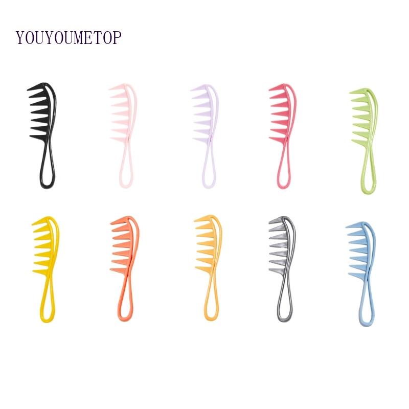 Lược Chải Tóc Tạo Kiểu Răng Thưa Nhiều Màu Sắc YOUYO