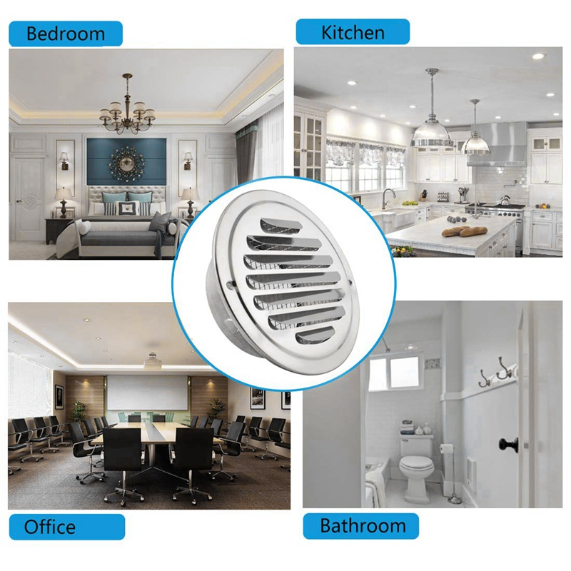 Vỏ Bọc Bằng Thép Không Gỉ Cho Lỗ Thông Gió Xe Hơi 8 Inch