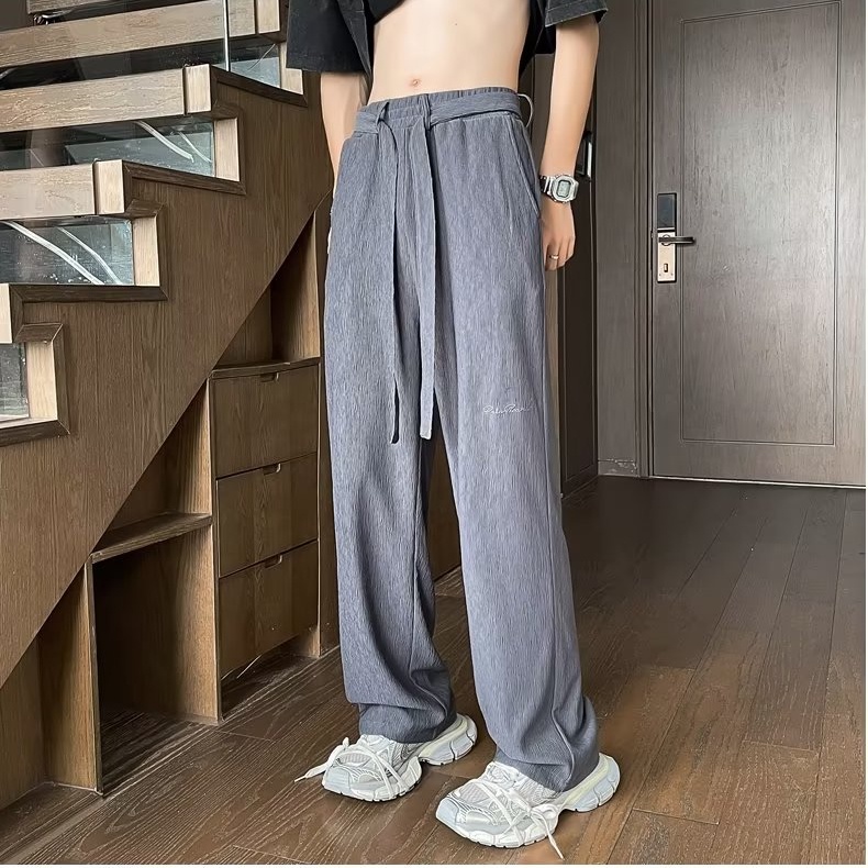 Quần Dài Dáng Rộng Phong Cách Đường Phố Thời Trang Thu Đông Cho Nam