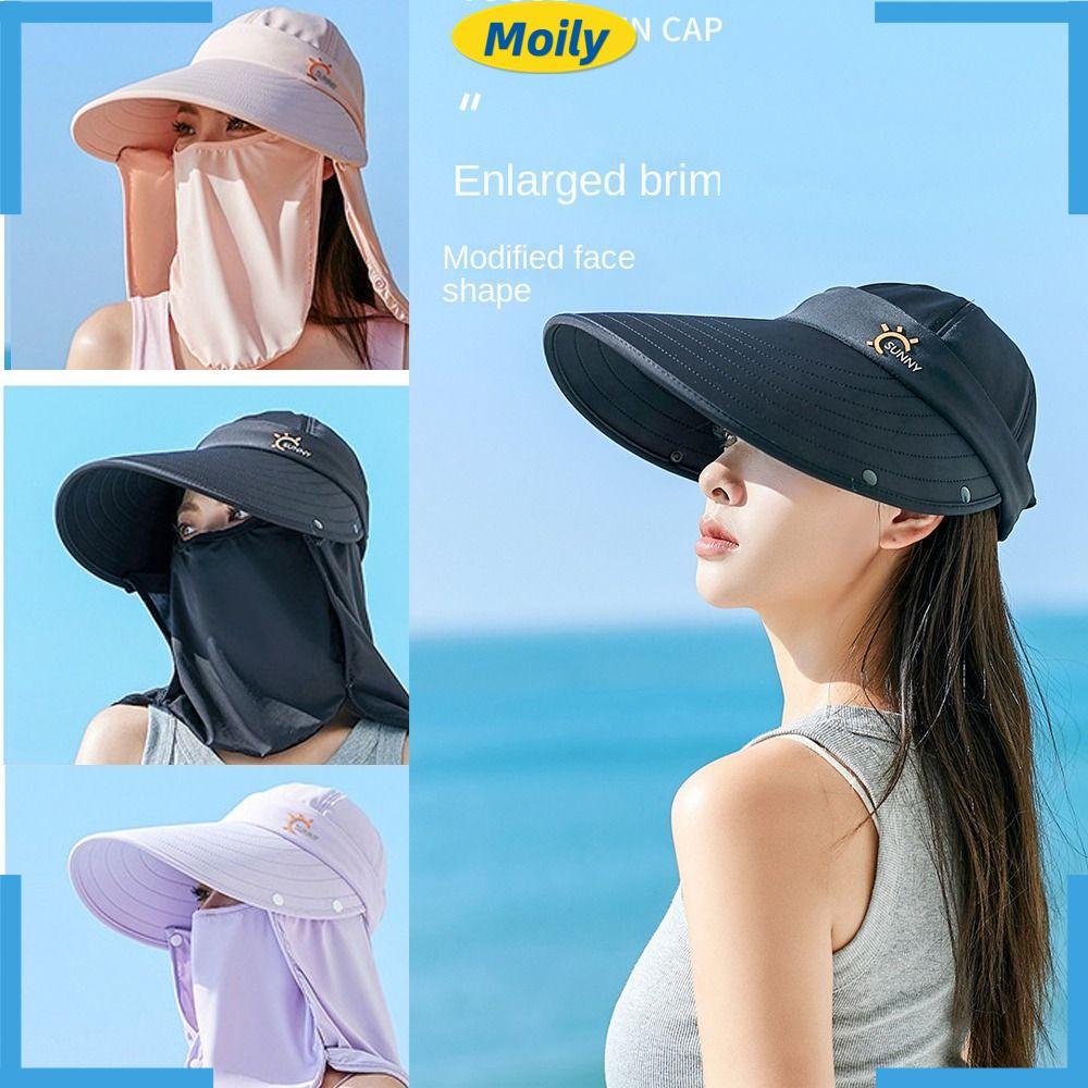 MOILYVN Mũ Chống Nắng Mùa Hè Bảo Vệ Cổ Thấm Hút Mồ Hôi Thoải Mái Có Thể Tháo Rời