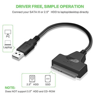 Cable Adapter Sata To Usb 2.0/Type C 22Pin Solid State Mechanical Mobile Hard Disk For 2.5 Inch Ssd Drives [Q/2]