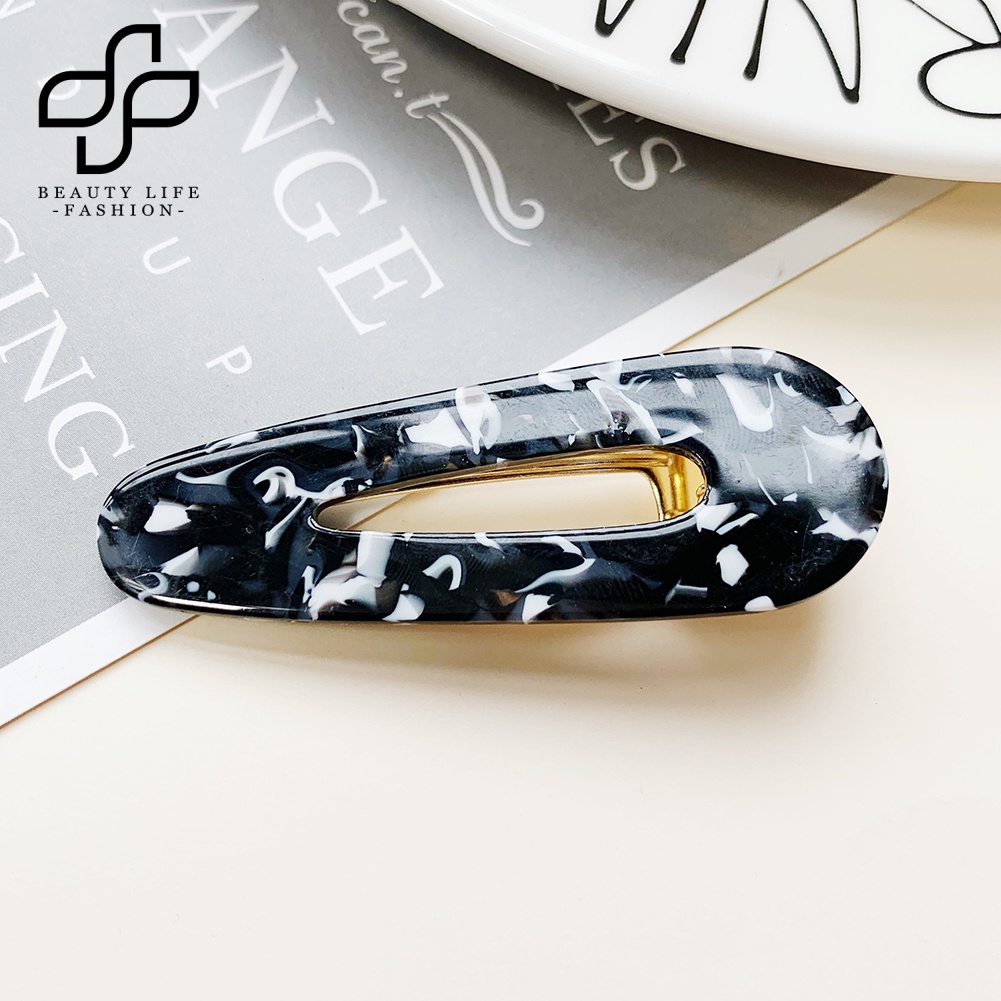 1 Kẹp Tóc Acrylic Họa Tiết Đá Hoa Cương Thời Trang