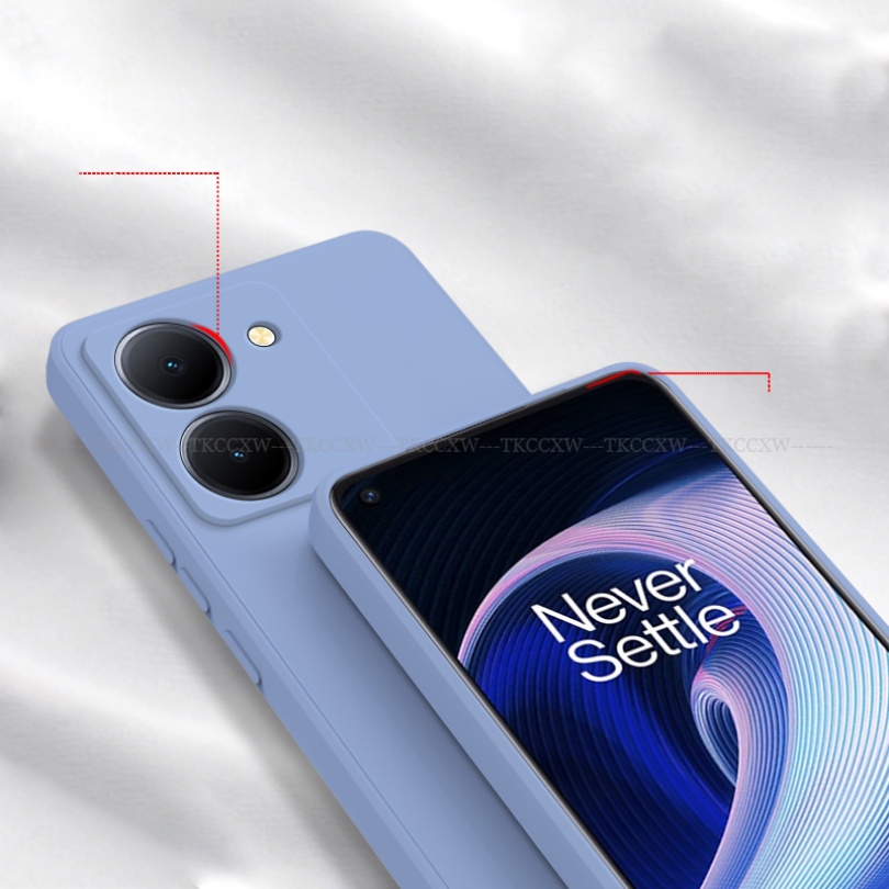 Ốp Điện Thoại TPU Dẻo Vuông Màu Kẹo Ngọt Tươi Tắn Đơn Giản Cho Vivo Y36 Y78 Y78 +