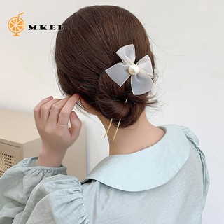 MKEB Trâm cài tóc chữ U đính ngọc trai thời trang dành cho nữ