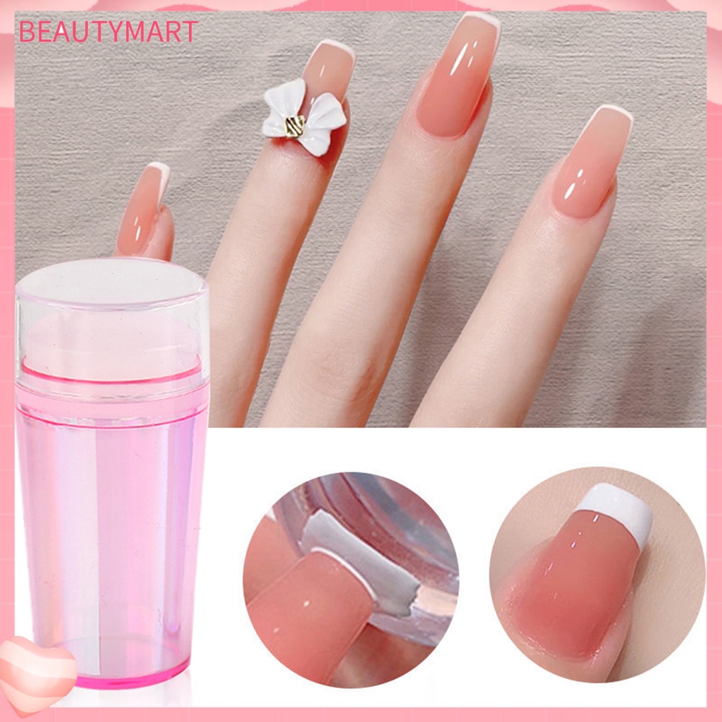 1 Bộ Dụng Cụ In Hình Móng Tay Bằng Silicon Hình Tròn Trong Suốt Tái Sử Dụng Được Không Biến Dạng