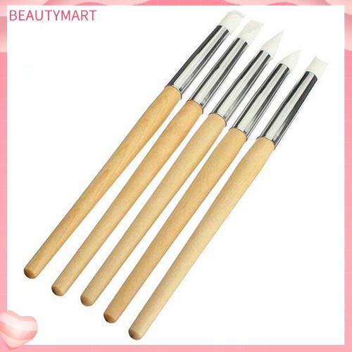 Set 5 Cọ Vẽ Trang Trí Móng Tay Bằng Silicone Tiện Dụng