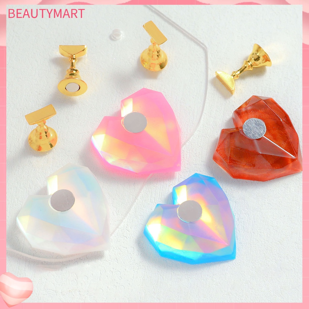 Giá Đỡ Trưng Bày Móng Tay Giả Hình Trái Tim Có Giác Hút Mạnh Dành Cho Nữ