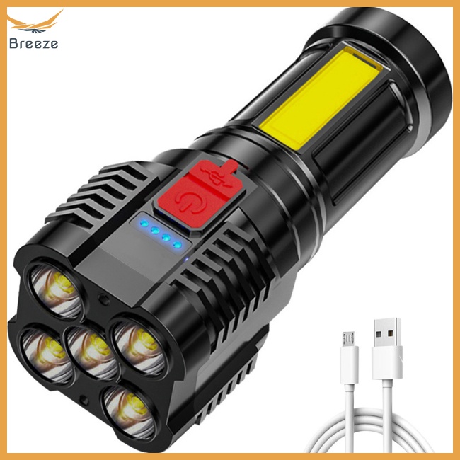 Đèn Pin Cầm Tay Cob 5led Sạc Usb Đa Năng