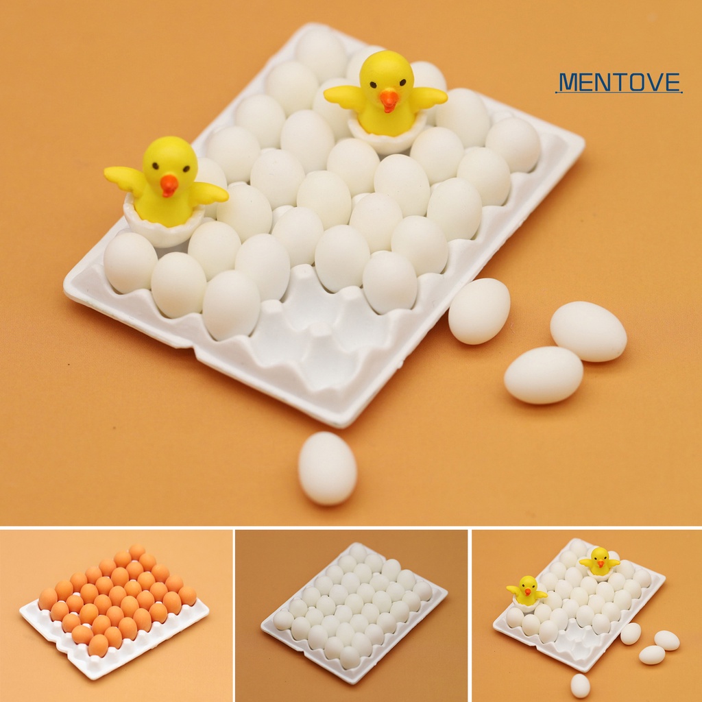 1 Bộ Khay Đựng Trứng Mô Hình Chống Rơi Vỡ Dung Tích Lớn Cho Nhà Búp Bê