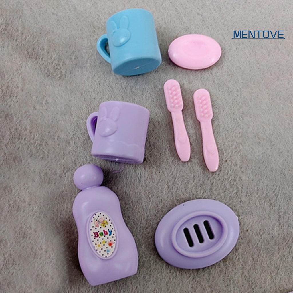 Set 13 Bàn Chải + Kem Đánh Răng Đồ Chơi Dễ Thương Cho Nhà Búp Bê