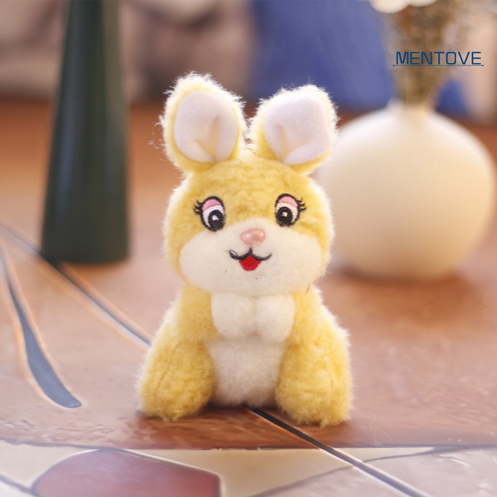 Thỏ Nhồi Bông 12cm Treo Chìa Khóa Trang Trí Dễ Thương