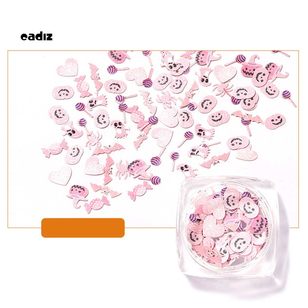 Set 2 Hộp Phụ Kiện Trang Trí Móng Nghệ Thuật Chủ Đề Halloween