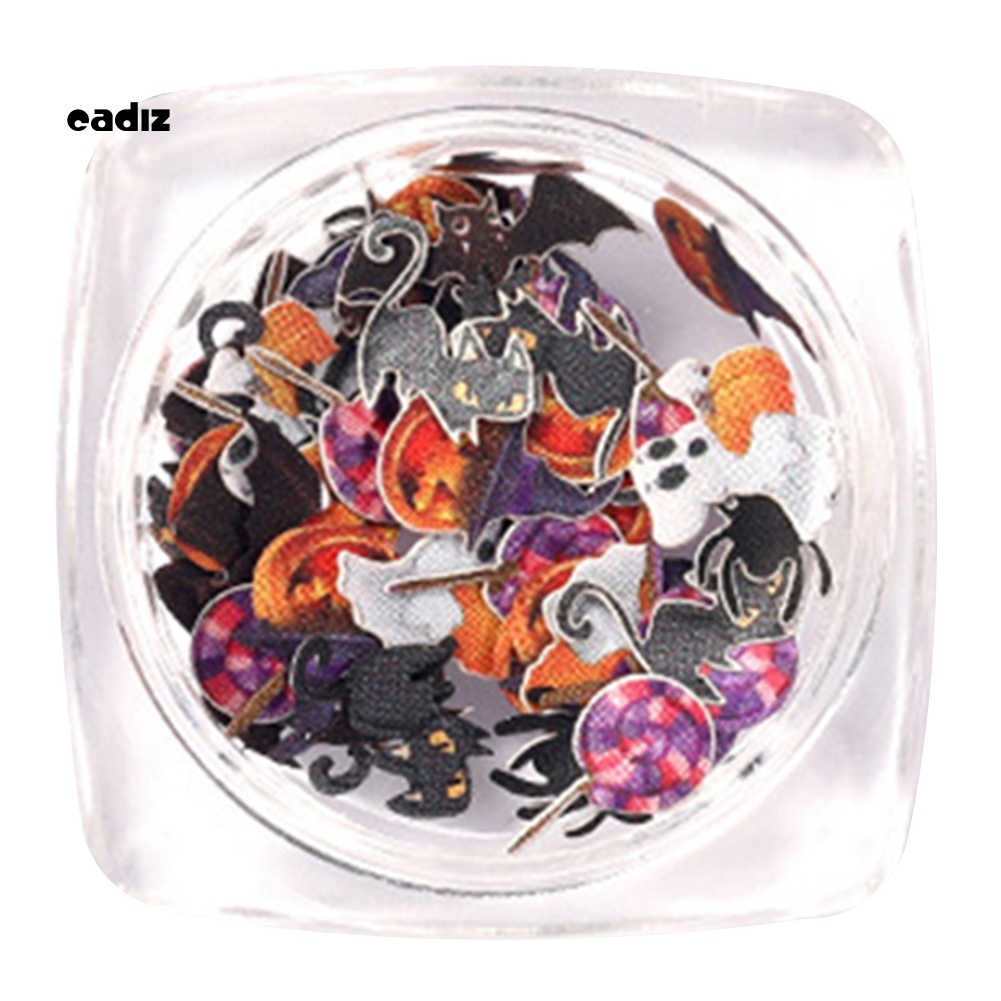 Set 2 Hộp Phụ Kiện Trang Trí Móng Nghệ Thuật Chủ Đề Halloween