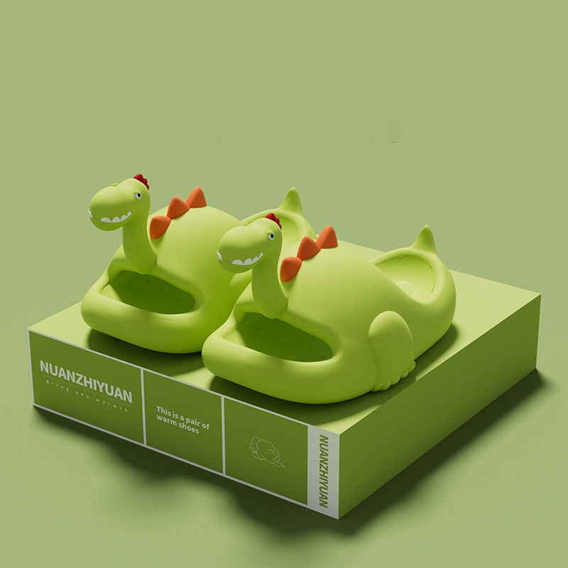 Dép Nhựa EVA Đế Mềm Hình Khủng Long Dễ Thương Cho Nữ