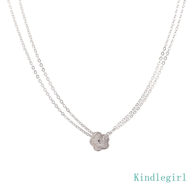 Vòng Cổ Choker Hai Lớp Họa Tiết Hoa Nhỏ Thời Trang Cho Nữ