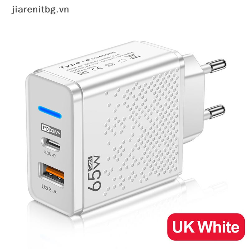 Cốc Sạc Nhanh USB C 3.0 65W Cho iPhone Xiaomi 12 Samsung Huawei