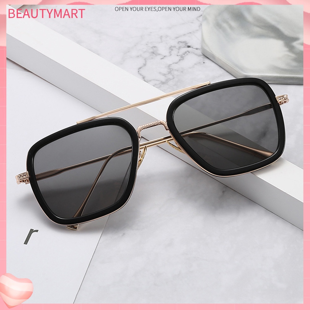 Kính Mát Gọng Vuông Tony Stark Bảo Vệ Mắt Dành Cho Nam Nữ