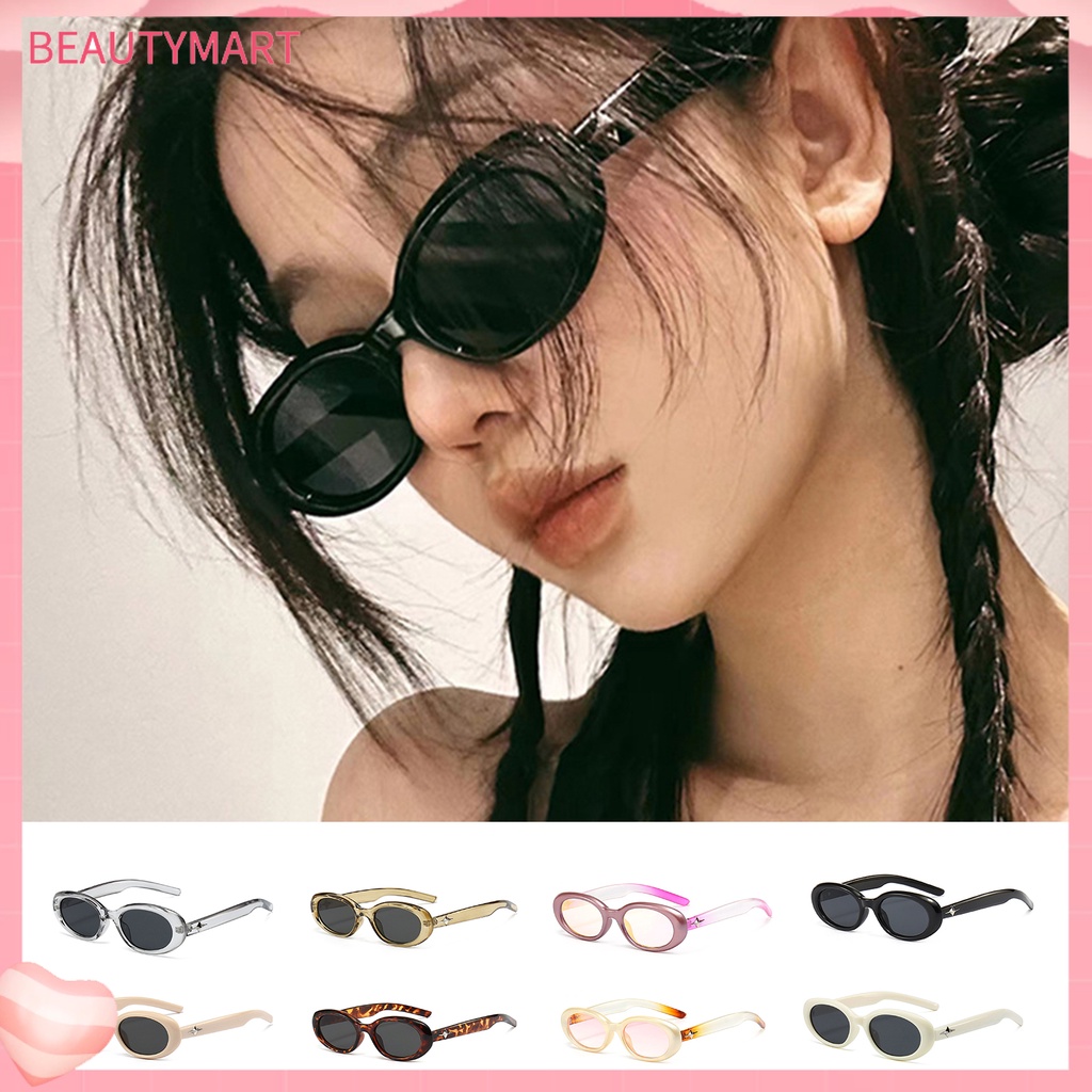 Kính Mát Hình Oval Trong Suốt Chống Tia UV Thời Trang Unisex