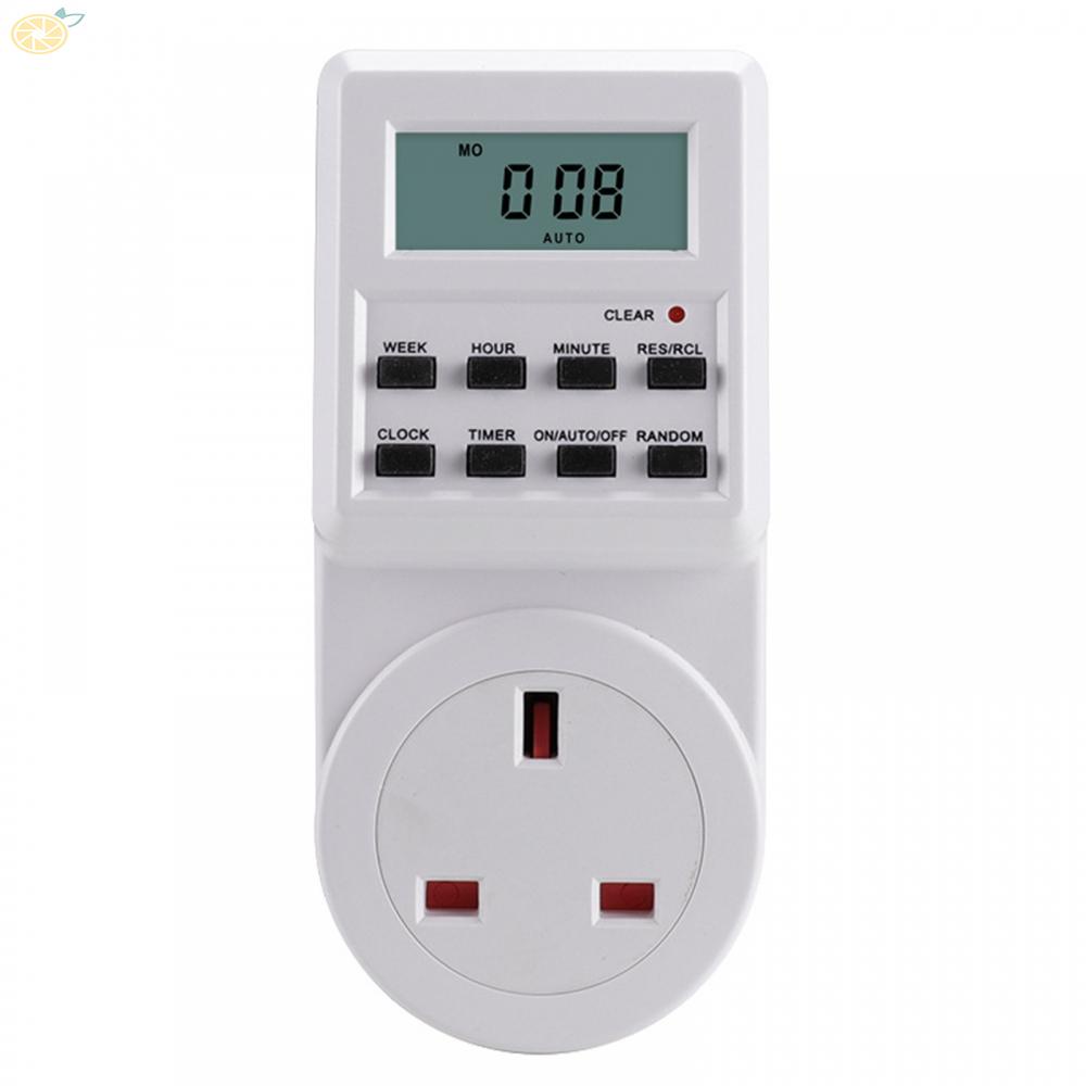 【VARSTR】1PC NEW Digital LCD Plug-In UK Socket Power Saving Timer Switch Socket