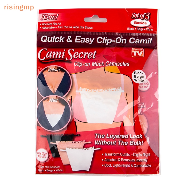 [risingmp] Bộ 3 Áo hai dây Ren Co Giãn Thoáng Khí An Toàn Mới Cho Nữ