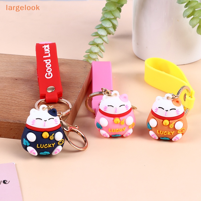 Móc Khóa Hình Mèo May Mắn Hoạt Hình Xinh Xắn