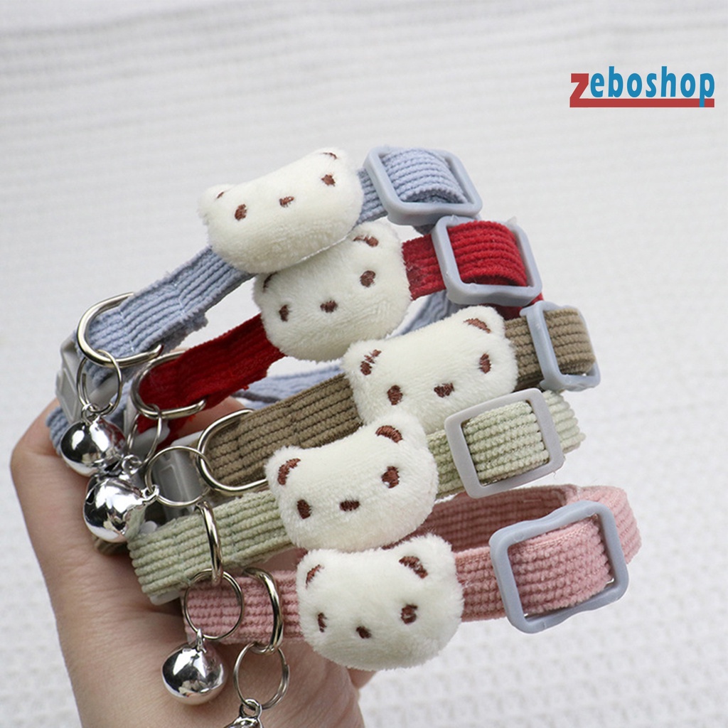 Vòng Cổ Co Giãn Thoáng Khí Có Chuông Thời Trang Cho Thú Cưng