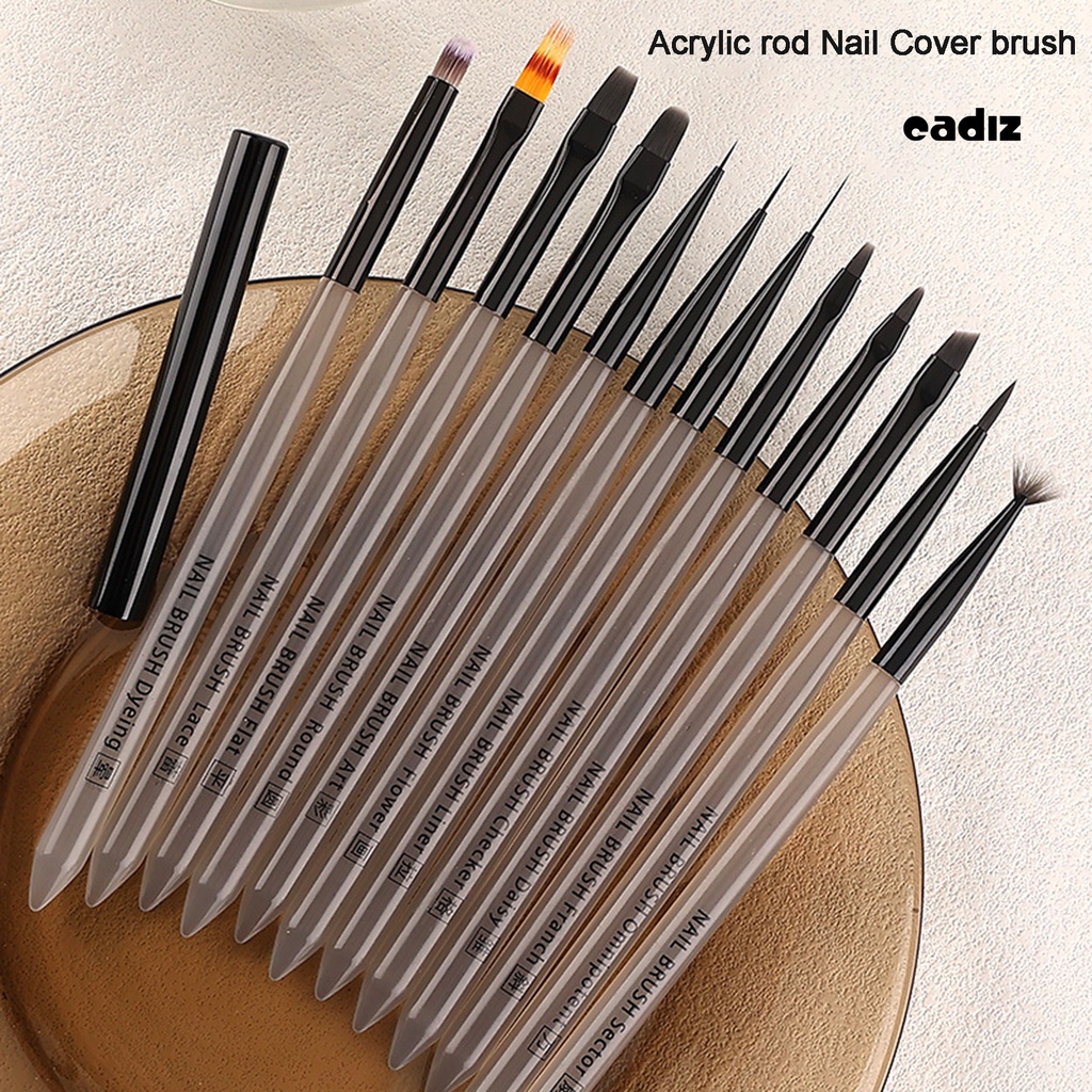 Bút Vẽ Móng Tay Nghệ Thuật Với Vỏ Kim Loại Với Vỏ Acrylic Mềm Mại Và Tay Cầm Bằng Kim Loại Thoải Mái Dành Cho Sơn Gel UV