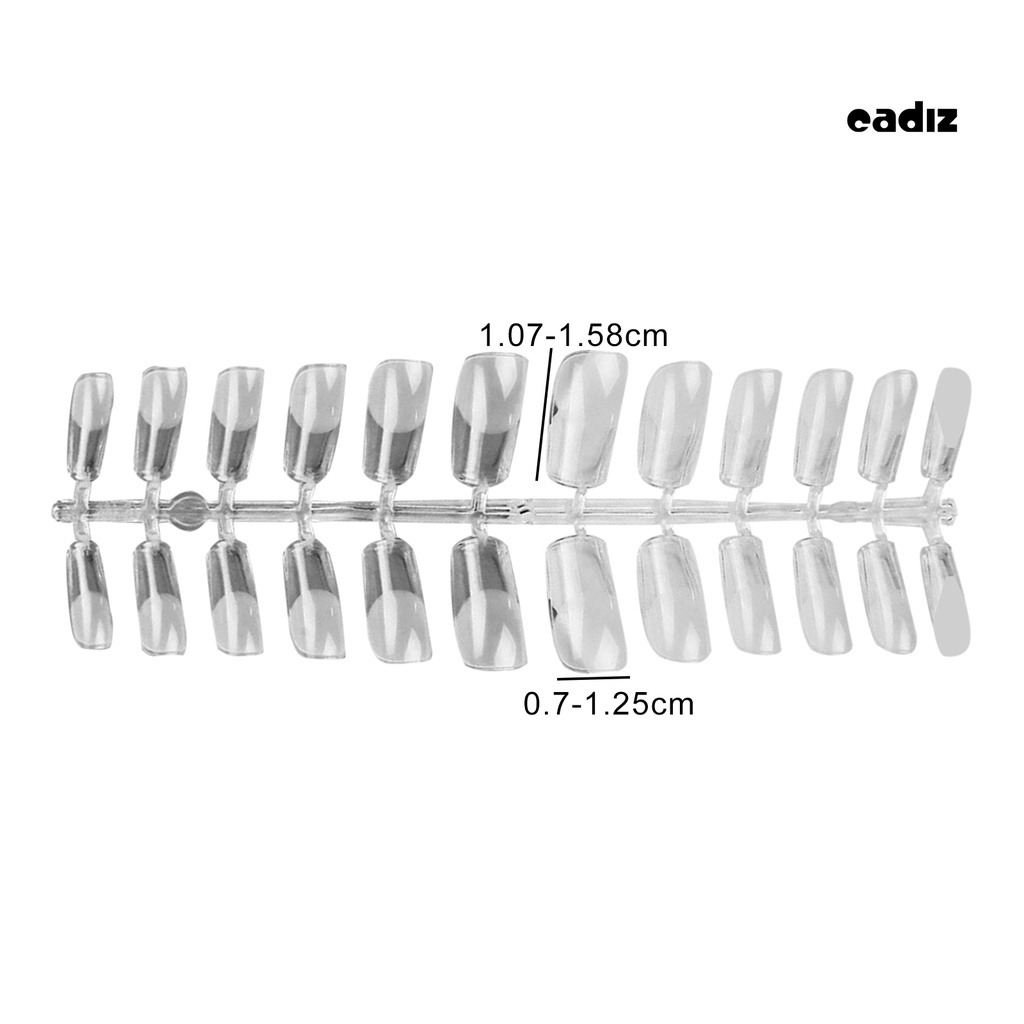 Bộ 120 Móng Tay Giả Bằng Nhựa Trong Suốt Nhiều Hình Dạng Có Thể Tháo Rời DIY