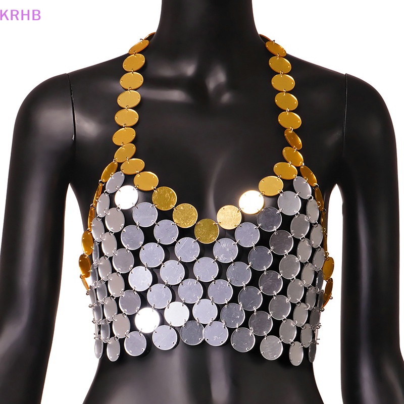 Krhb Áo Ngực Đính Kim Sa Lấp Lánh Khoét Cổ Chữ V Khoét Sâu Phong Cách Gợi Cảm Đi Hộp Đêm Mới