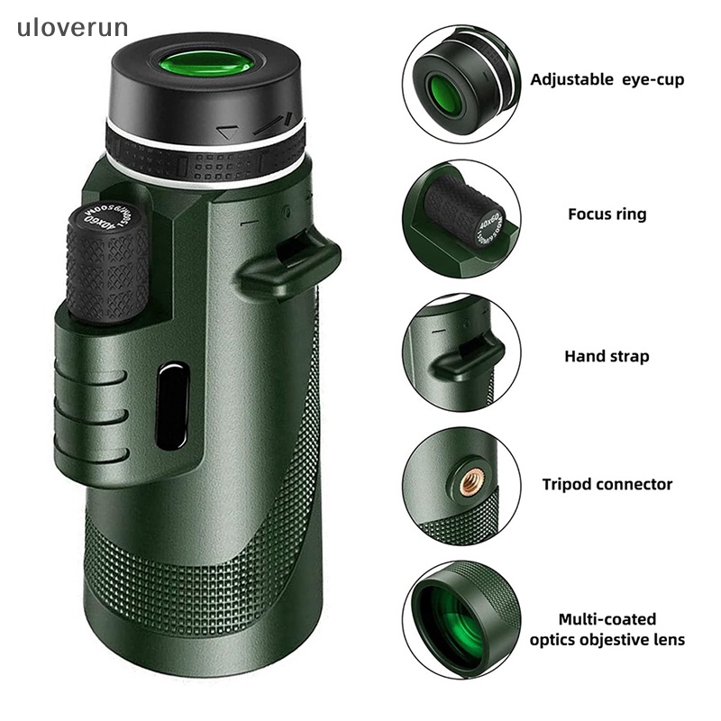 Kính Viễn Vọng Một Mắt 80X100 HD Với Chân Tripod Kẹp Điện Thoại Dành Cho Đi Du Lịch