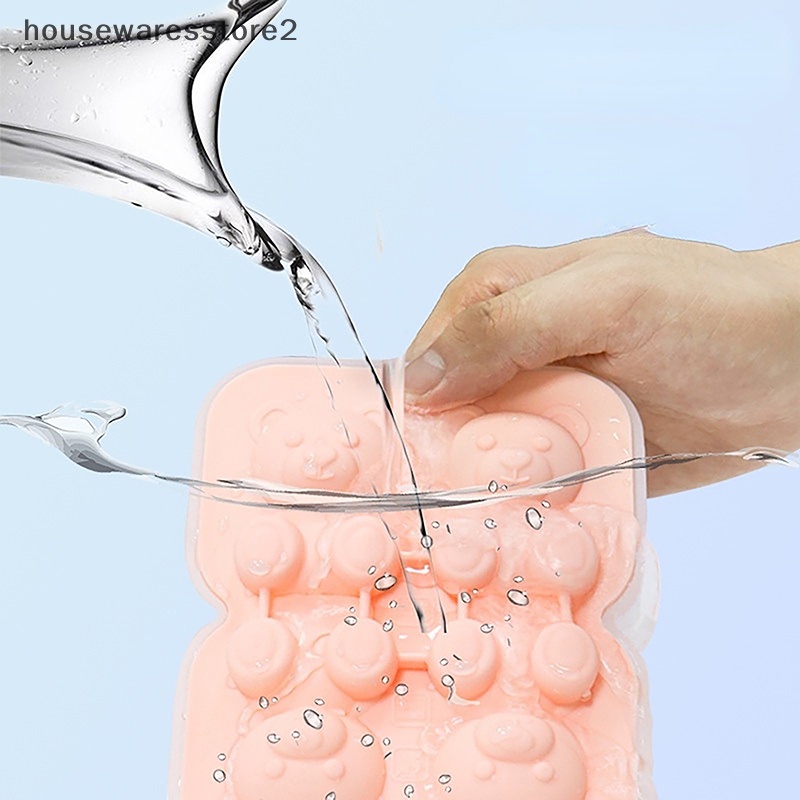 Khuôn Làm Đá Viên 2 / 4 Ô Hình Gấu Nhỏ 3D