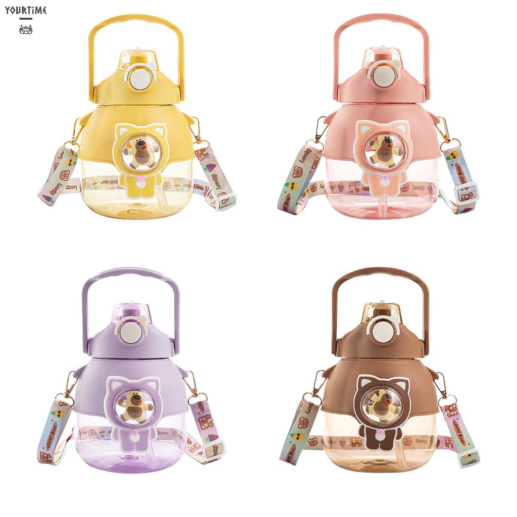 Bình Nước 1300ml Có Ống Hút Chống Tràn Tiện Dụng Cho Bé