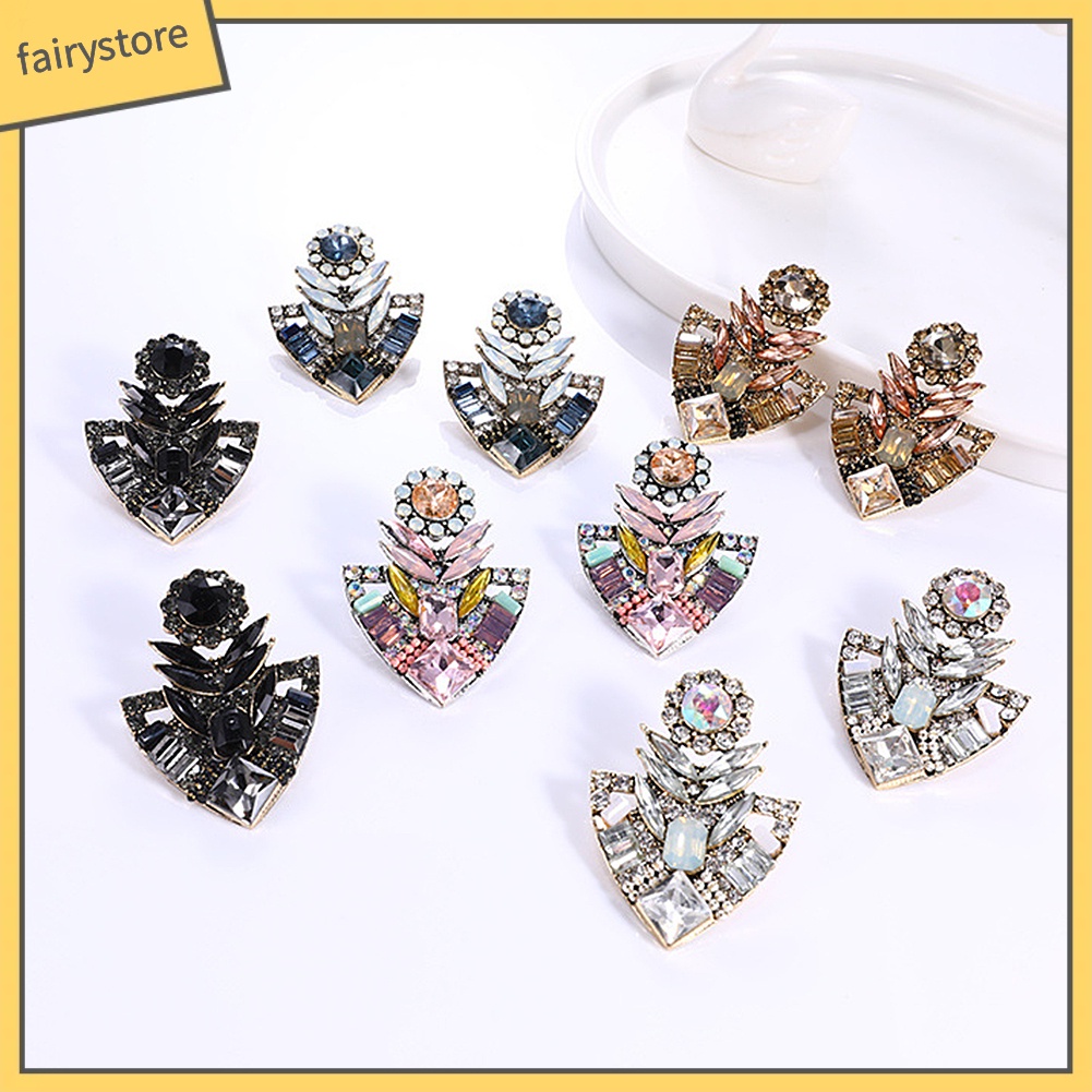 Khuyên Tai Đính Đá Phong Cách Bohemian Thời Trang Cho Nữ