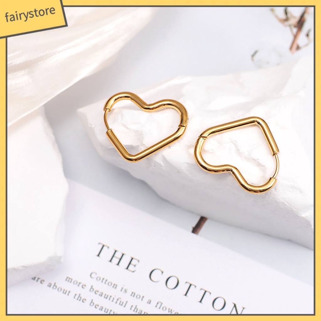 1 Đôi Bông Tai Thép Titan Hình Học Nhiều Hình Dạng Thời Trang Dành Cho Nữ